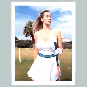 #0205  Pinup White Outfit 4x6 Version Glossy Photo Fast Ship